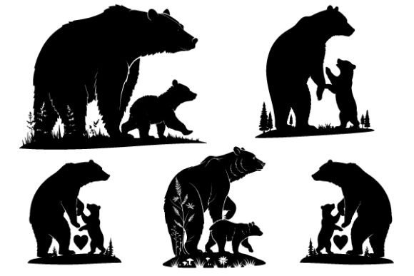 Bear Mom Silhouette SVG Review