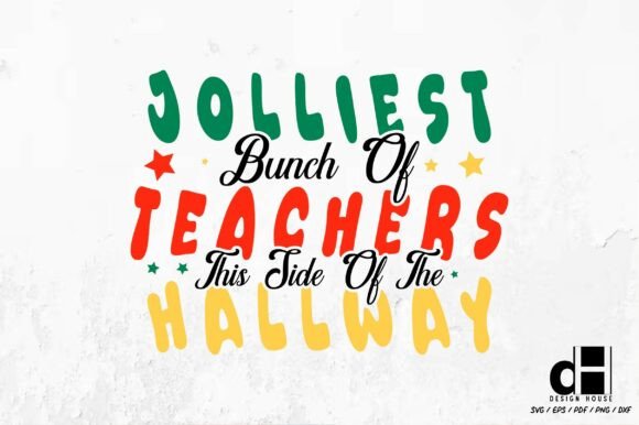 Christmas Jolly Teacher SVG PNG