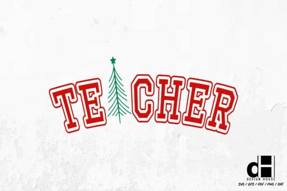 Christmas Tree Teacher SVG PNG
