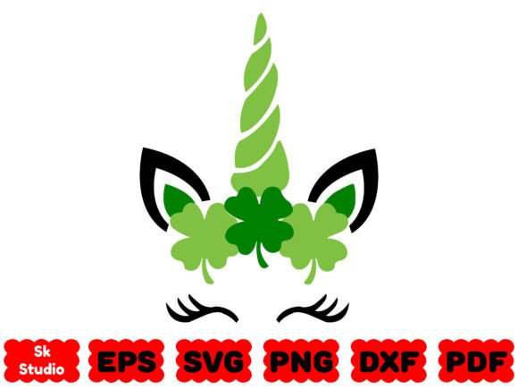 St Patrick's Day Unicorn SVG